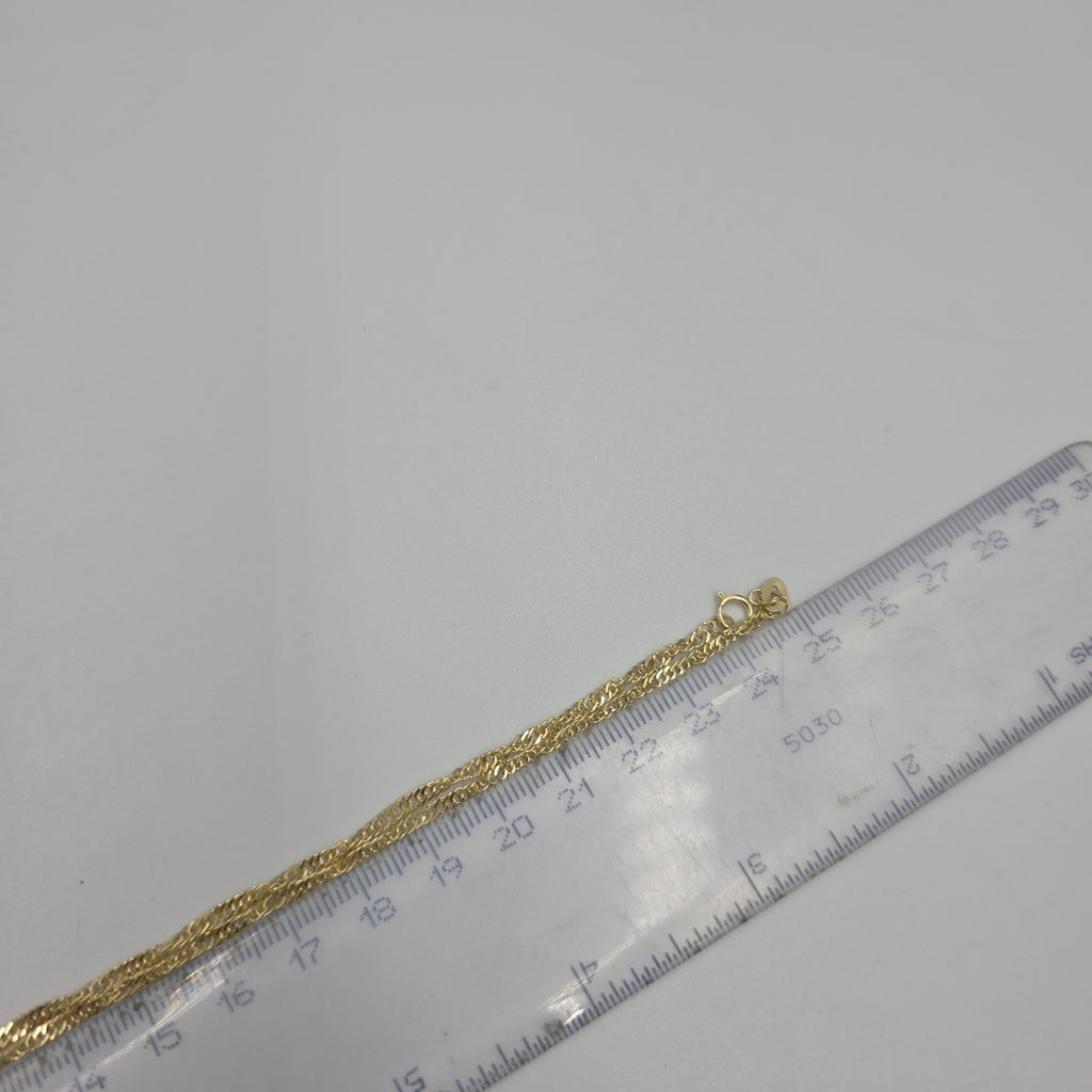 CADENAS TEJIDO MEDIO TORZAL ORO 10K 50 CM 4.1 GR (NUEVO)