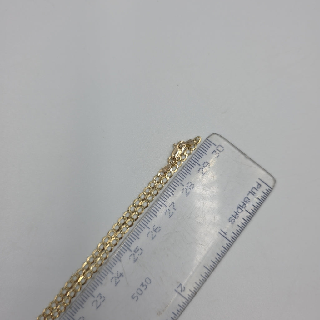 CADENAS TEJIDO BARBADA ORO 14K 60 CM 5.4 GR (NUEVO)