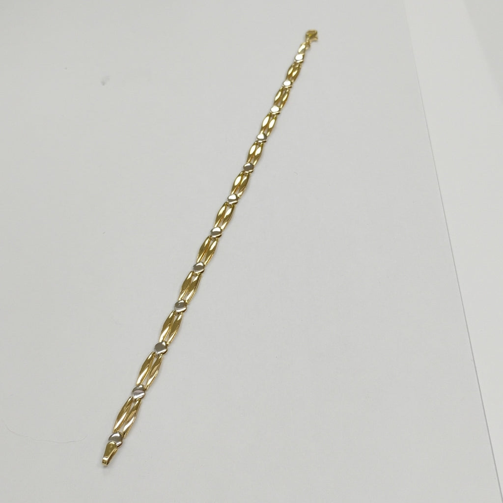 PULSERA ORO COMBINADO 14 K 3.9 GRMS (SEMINUEVO)