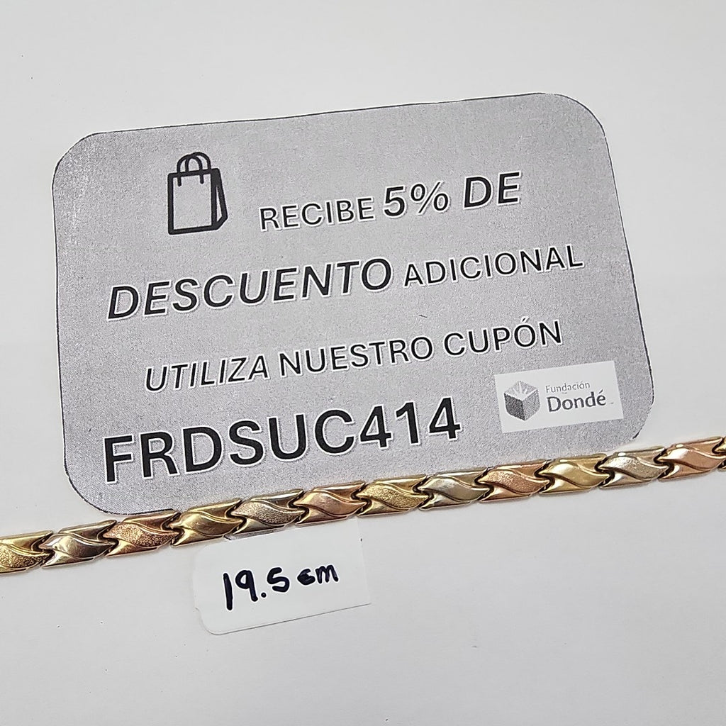 PULSERA ORO, ORO COMBINADO 14 K 9.9 GRMS (SEMINUEVO)