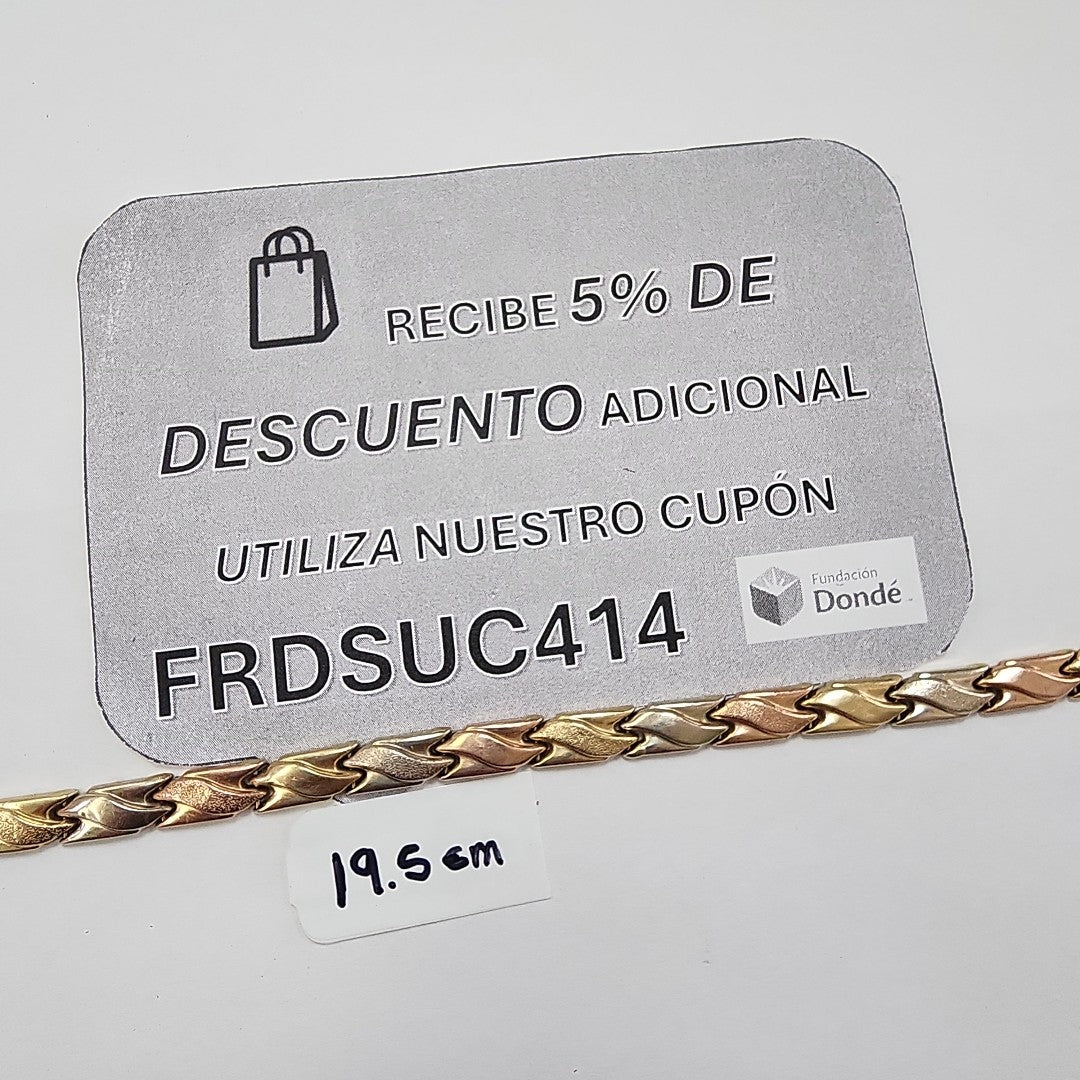 PULSERA ORO, ORO COMBINADO 14 K 9.9 GRMS (SEMINUEVO)