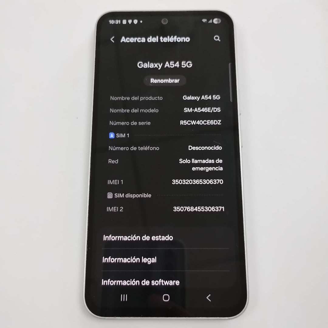 CELULAR SAMSUNG GALAXY A54 5G SM-A546E 128 GB 8 GB RAM (SEMINUEVO)