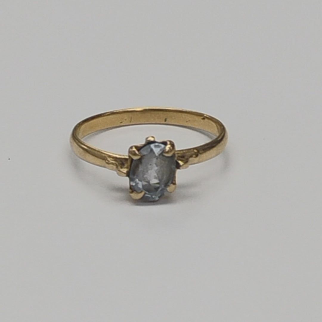 ANILLITO, SOLITARIO ORO 14 K 1.8 GRMS (SEMINUEVO)