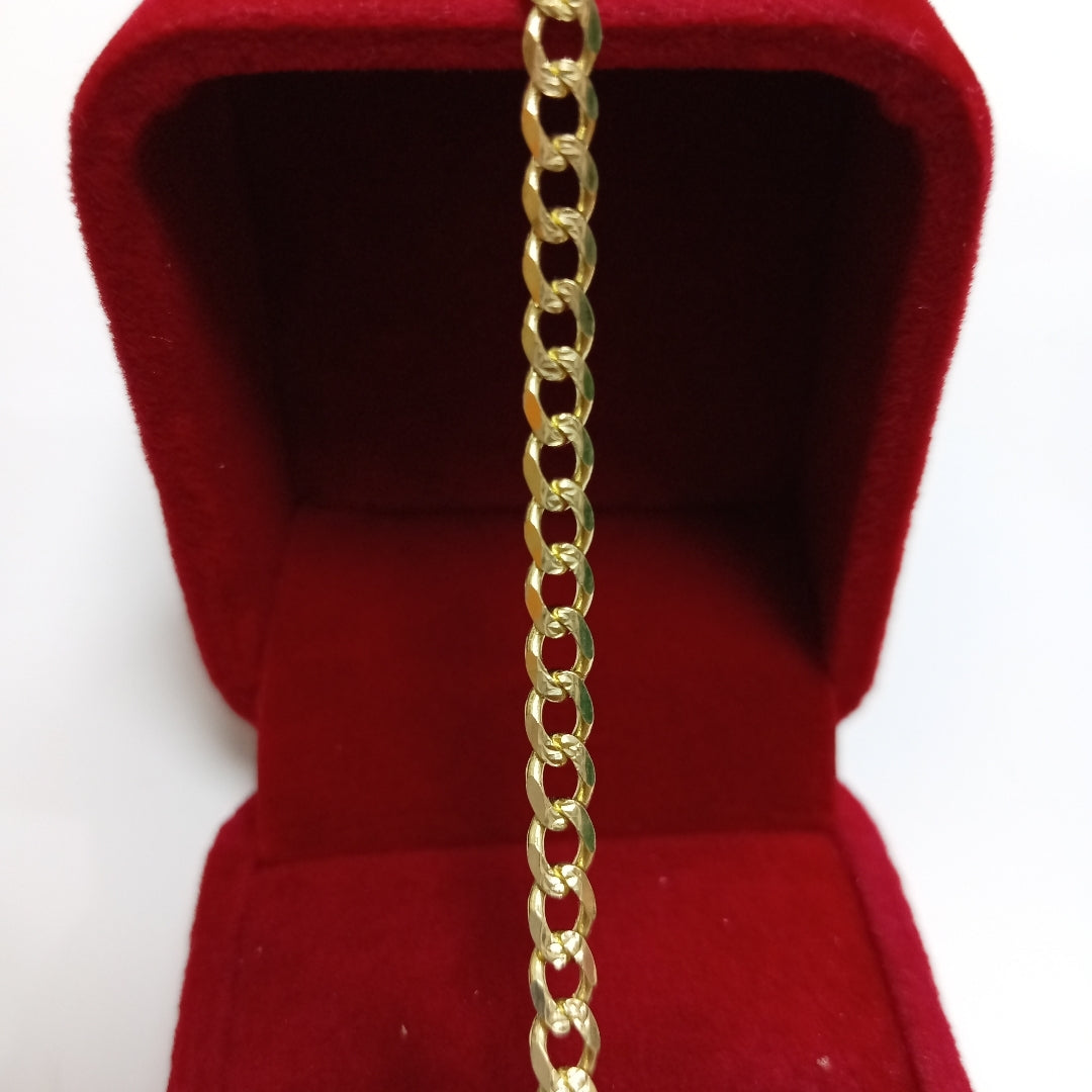 PULSERAS BARBADA ORO 14K 18 CM 4.6 GR (NUEVO)