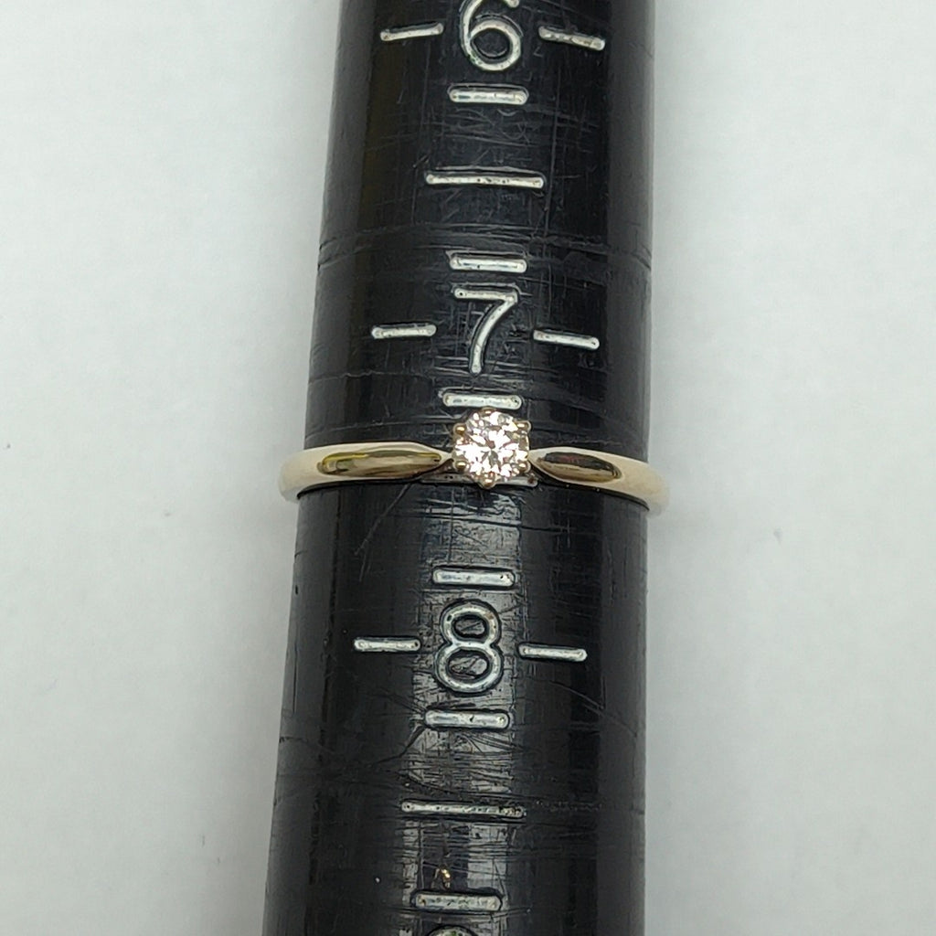 SOLITARIO ORO BLANCO 14 K 1.3 GRMS (SEMINUEVO)