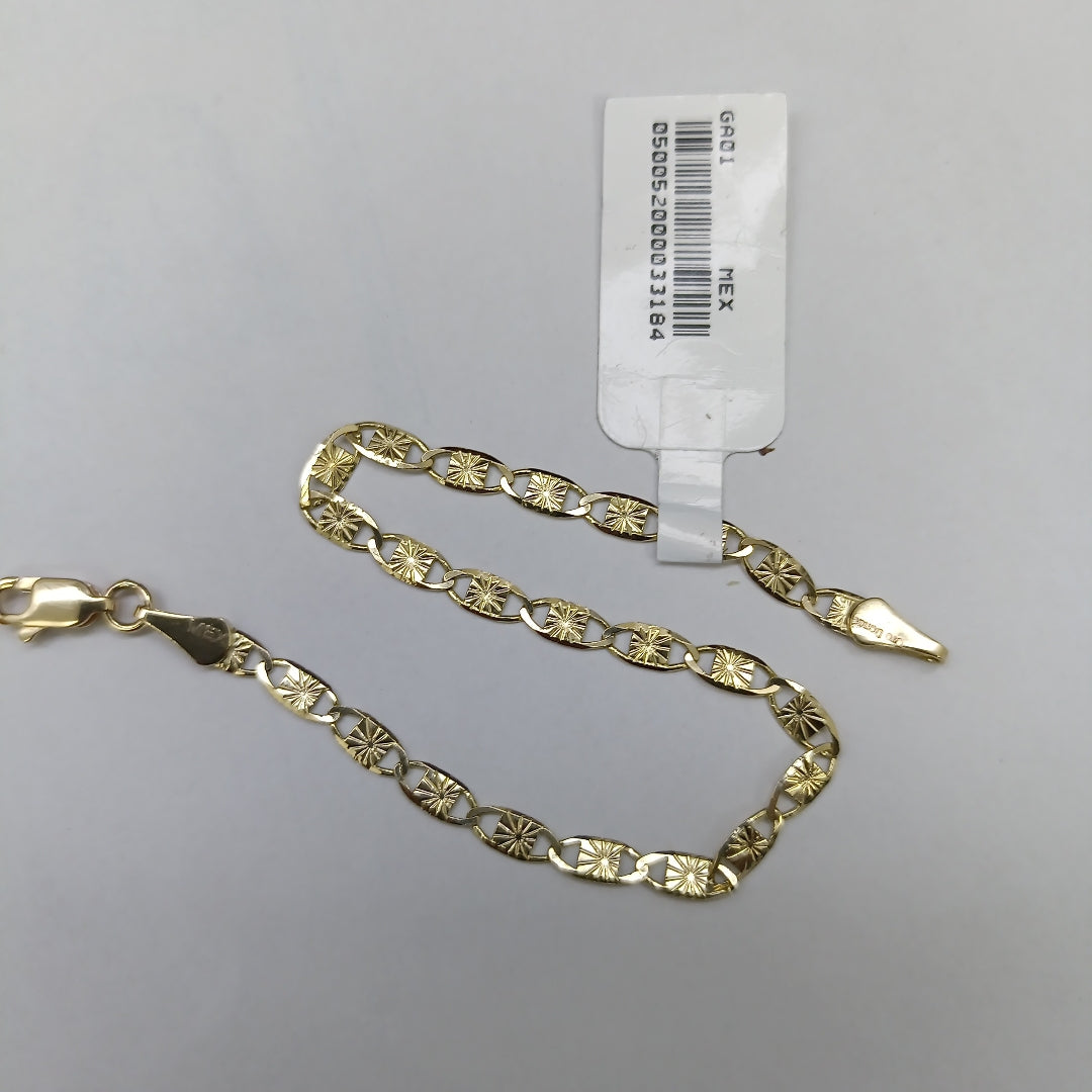 PULSERAS GUCHI ORO 14K 18 CM 2.8 GR (NUEVO)