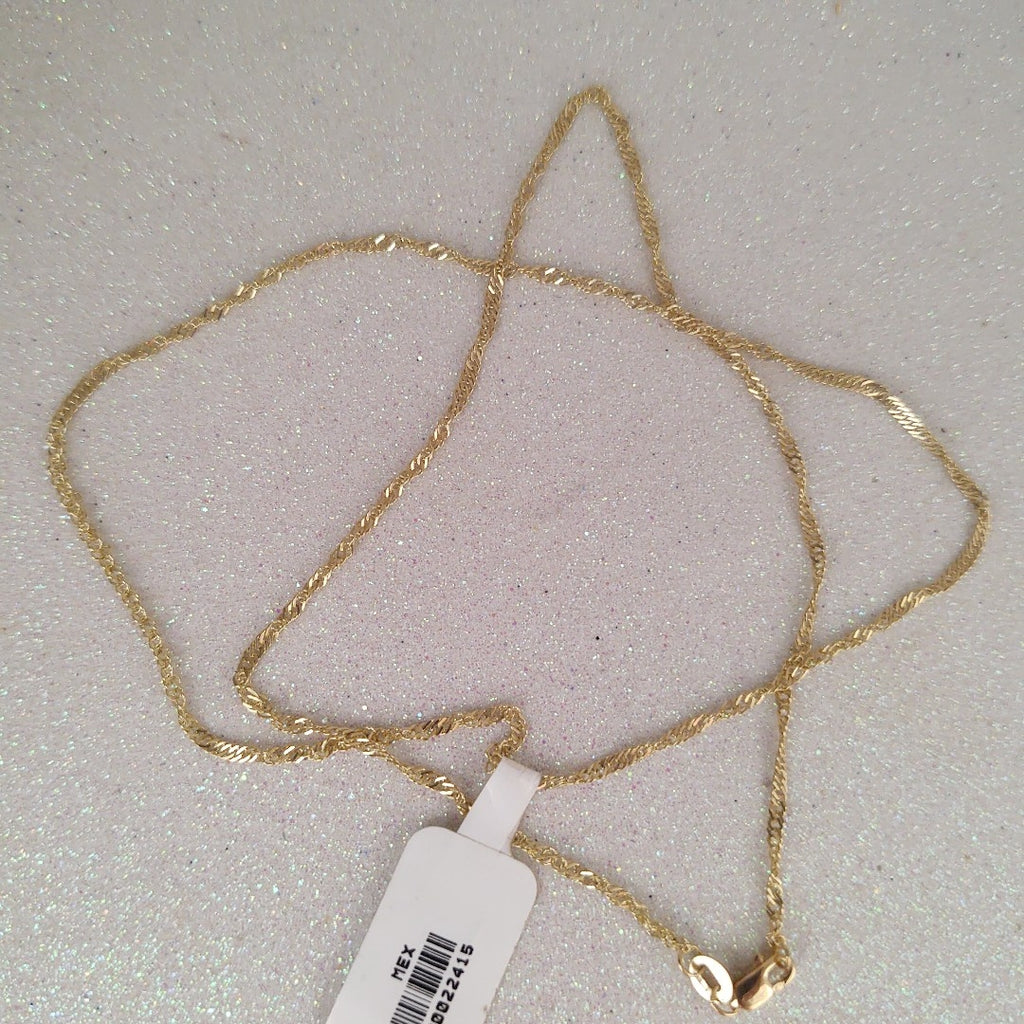 CADENAS TEJIDO MEDIO TZL ORO 14K 55 CM 3.1 GR (NUEVO)