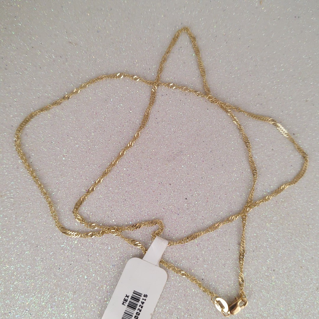 CADENAS TEJIDO MEDIO TZL ORO 14K 55 CM 3.1 GR (NUEVO)