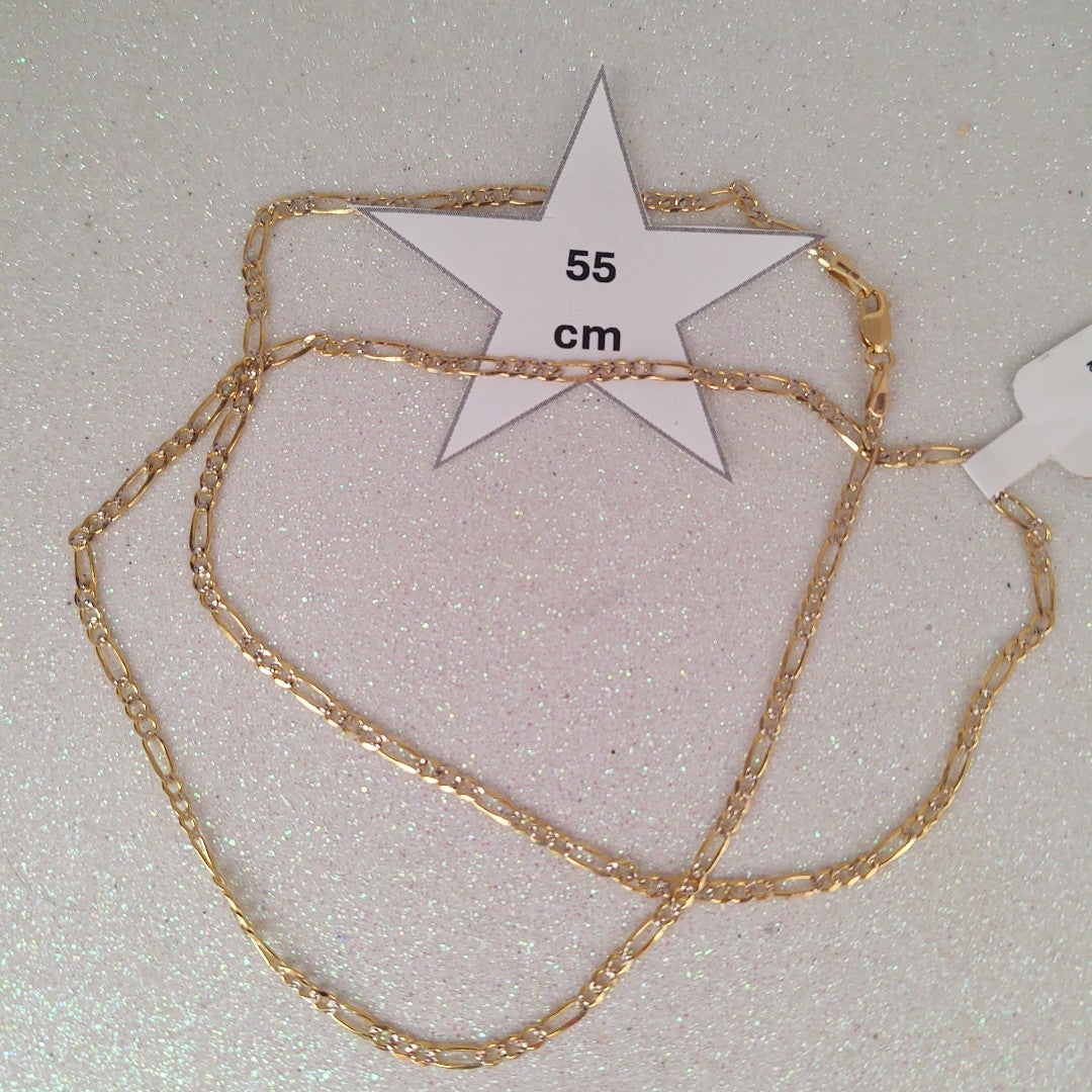 CADENAS TEJIDO 3X1 ORO 14K 55 CM 4.9 GR (NUEVO)