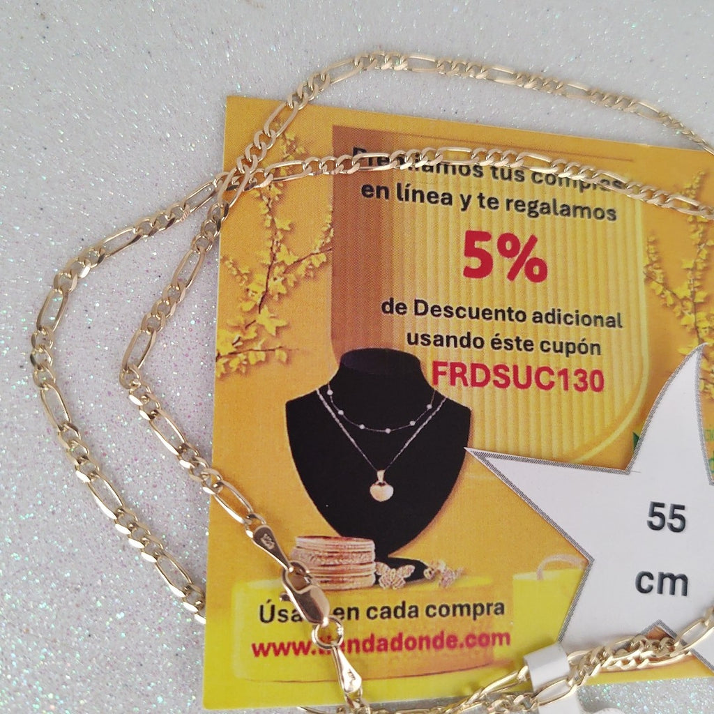 CADENAS 3X1 ORO 14K 55 CM 5.2 GR (NUEVO)