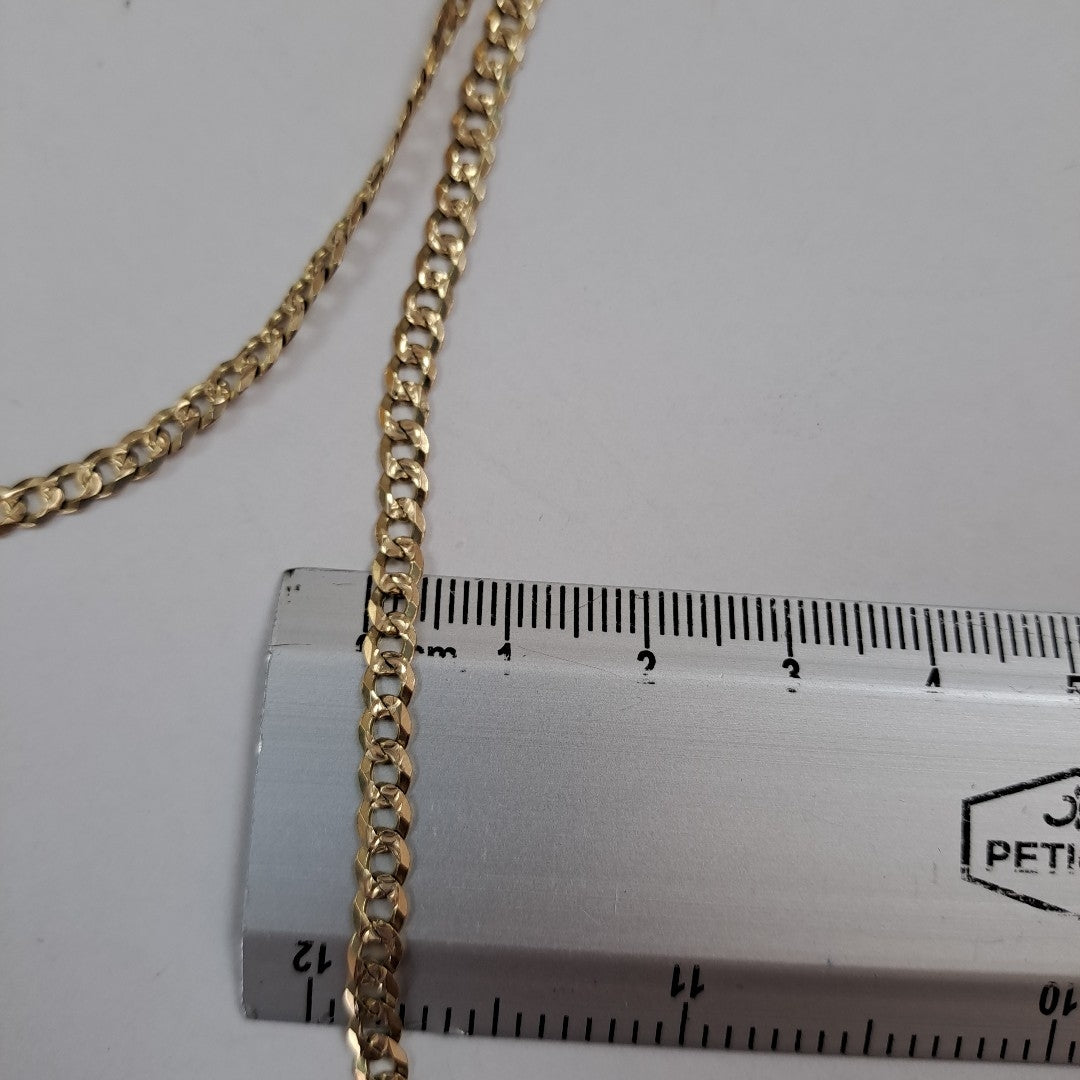 CADENA BARBADA DIAMANTADA 11.31GR 55 CM CM (NUEVO)