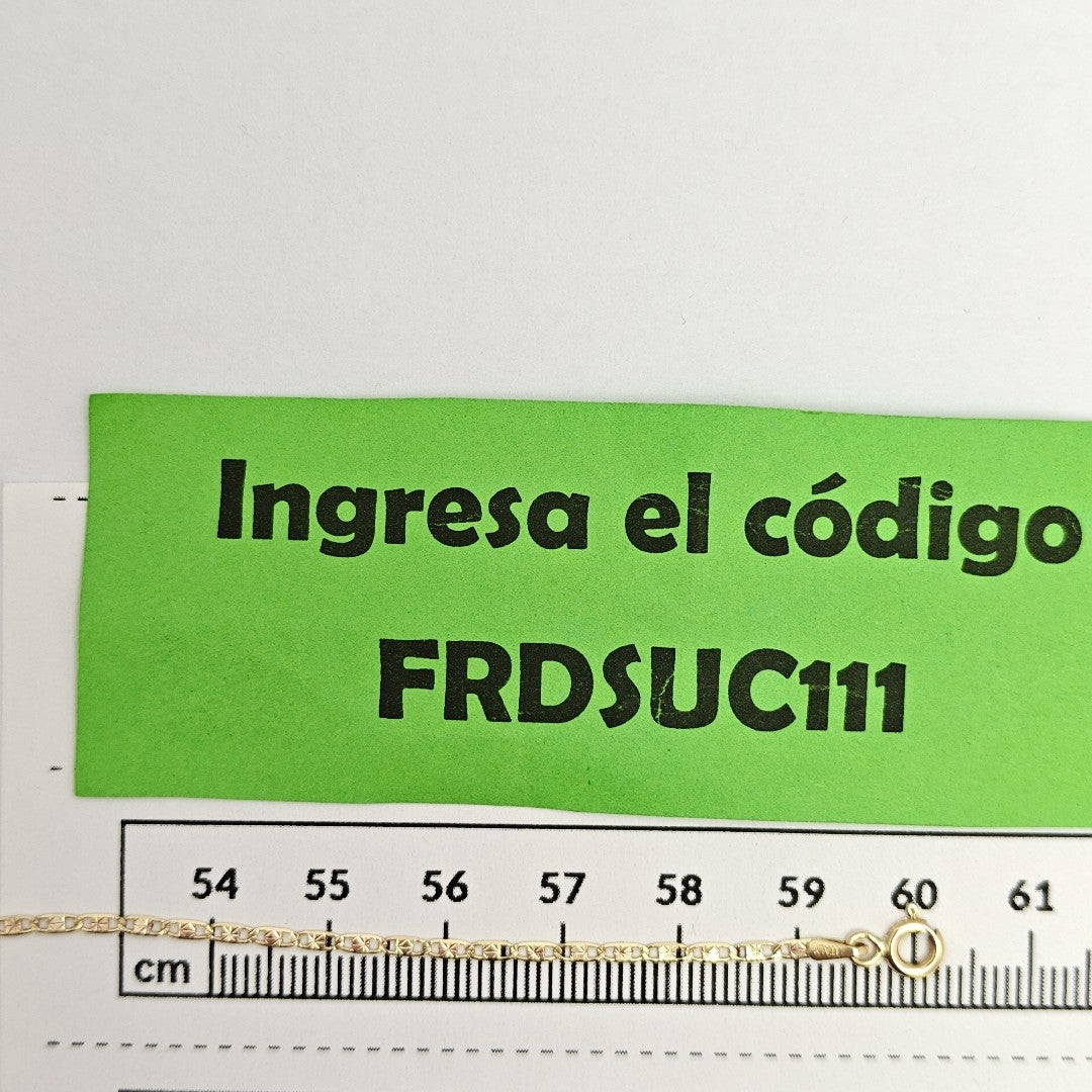 CADENA ORO, ORO COMBINADO 14 K 3.4 GRMS (SEMINUEVO)