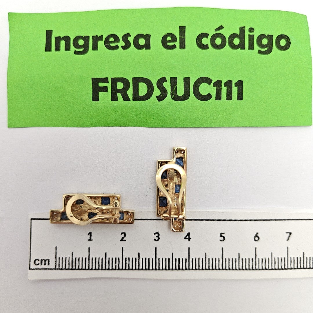ARETES PAR ORO 14 K 8,40 GRMS (SEMINUEVO)