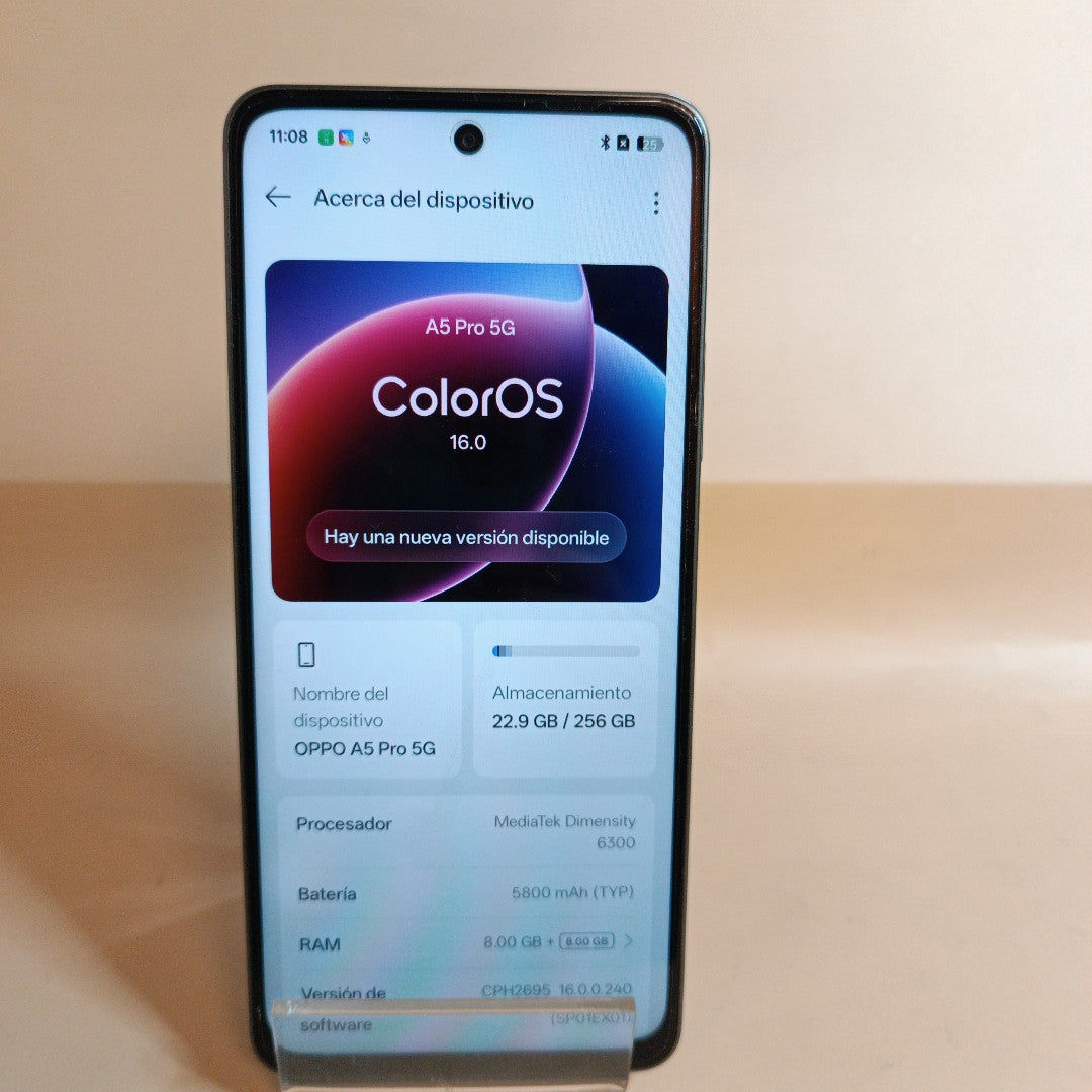CELULAR OPPO A5 PRO 5G CPH2695 (2025) 256 GB 8 GB RAM (SEMINUEVO)