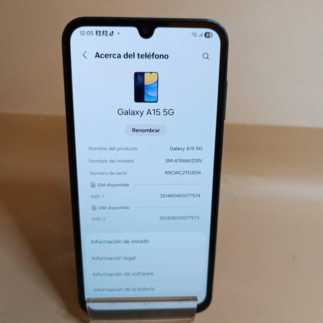 CELULAR SAMSUNG GALAXY A15 5G SM-A156M (2023) 128 GB 6 GB RAM (SEMINUEVO)