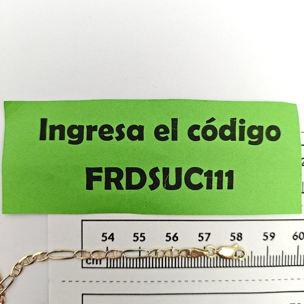 CADENA ORO COMBINADO 14 K 7,50 GRMS (SEMINUEVO)