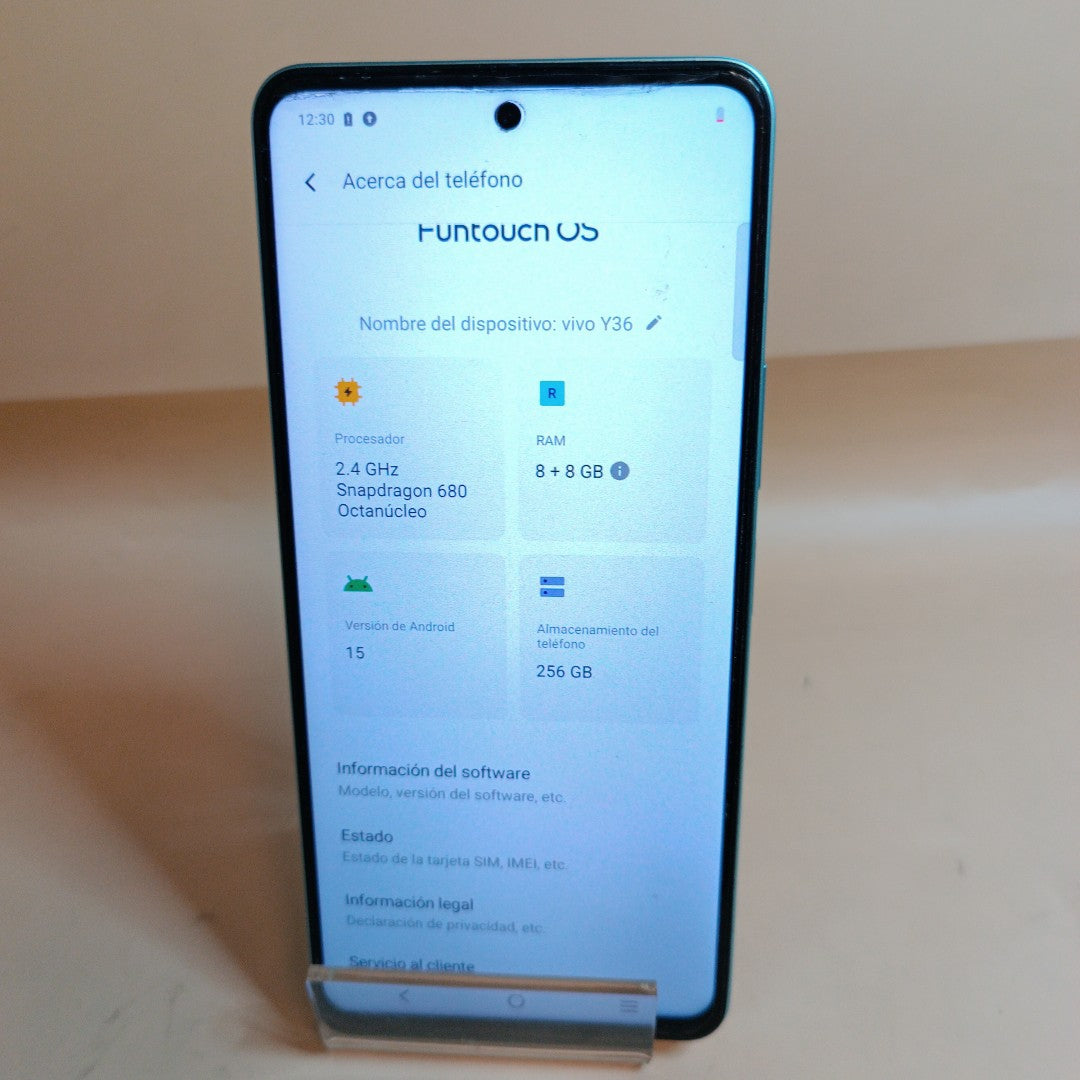 CELULAR VIVO Y36 V2247 256 GB 8 GB RAM (SEMINUEVO)
