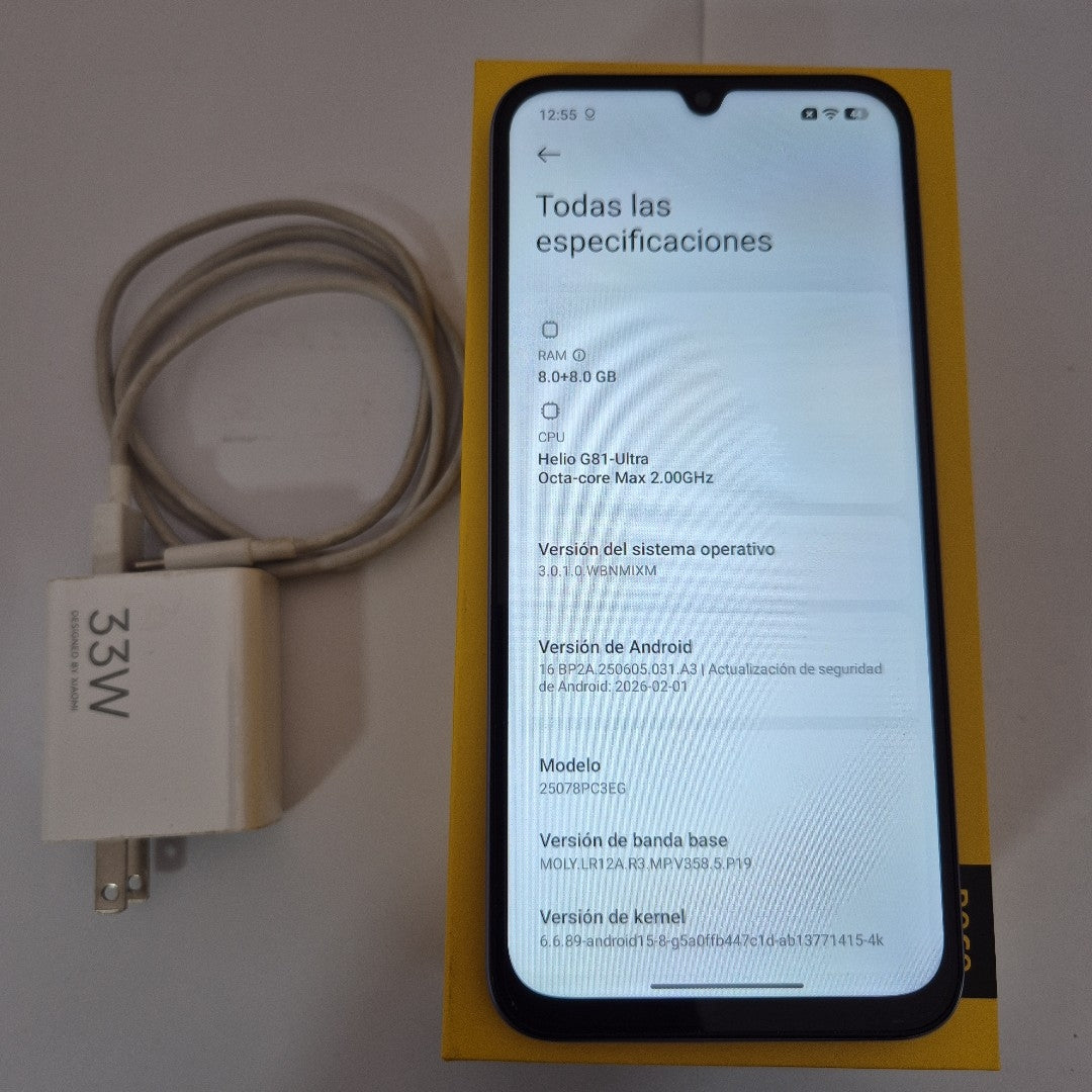 CELULAR XIAOMI POCO C85 25078PC3EG (2025) 256 GB 8 GB RAM (SEMINUEVO)