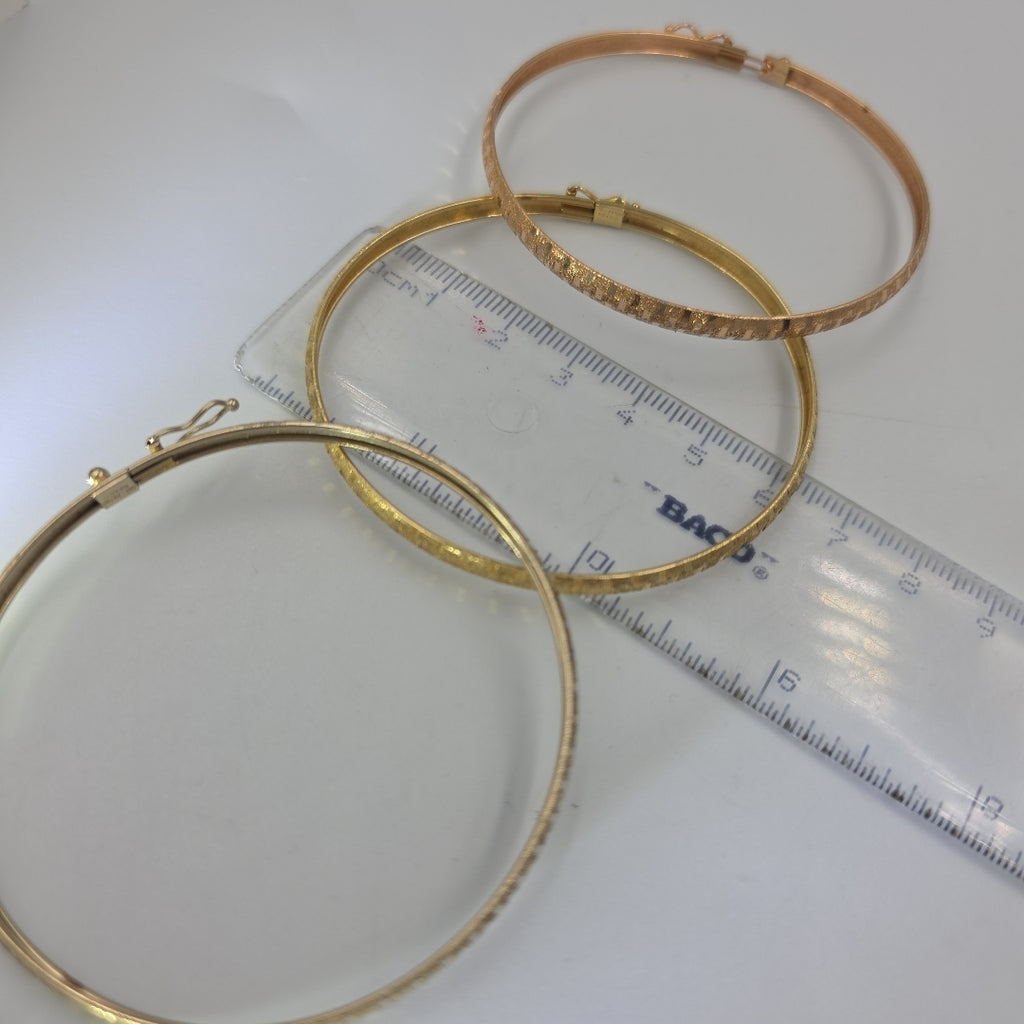 PULSERA RIGIDA ORO COMBINADO 14 K 12.8 GRMS (SEMINUEVO)