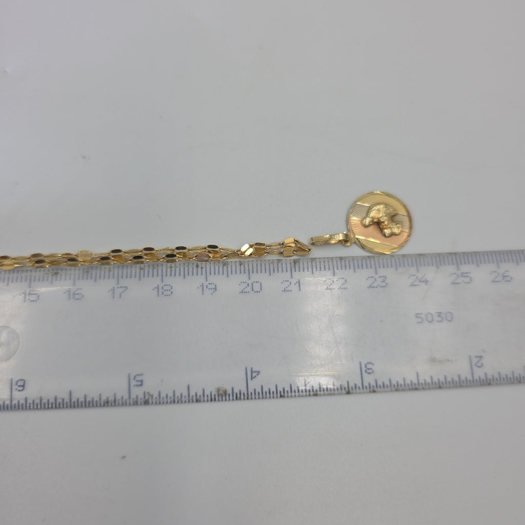 CADENA, MEDALLA RELIGIOSA ORO, ORO COMBINADO 10 K 3.6 GRMS (SEMINUEVO)