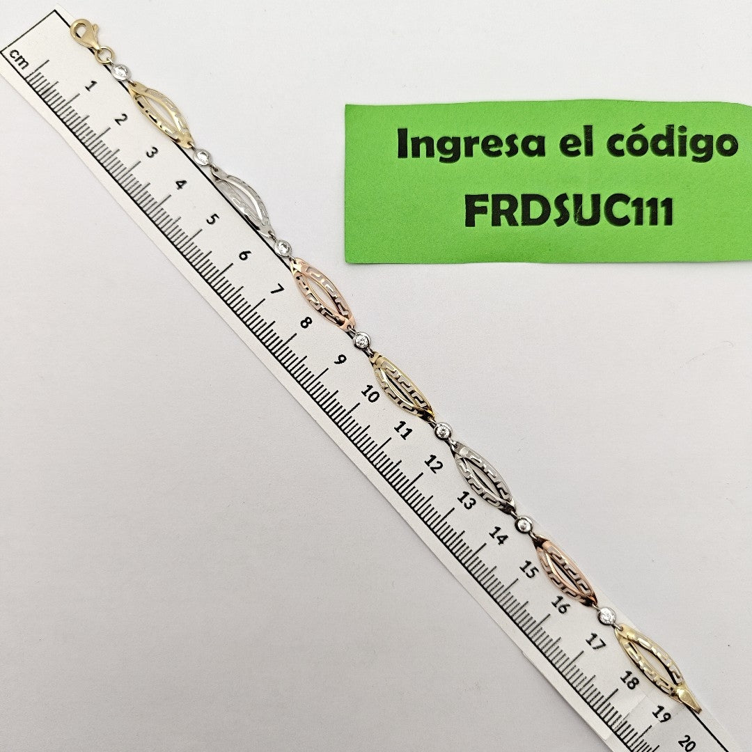 PULSERA ORO COMBINADO 14 K 3,10 GRMS (SEMINUEVO)