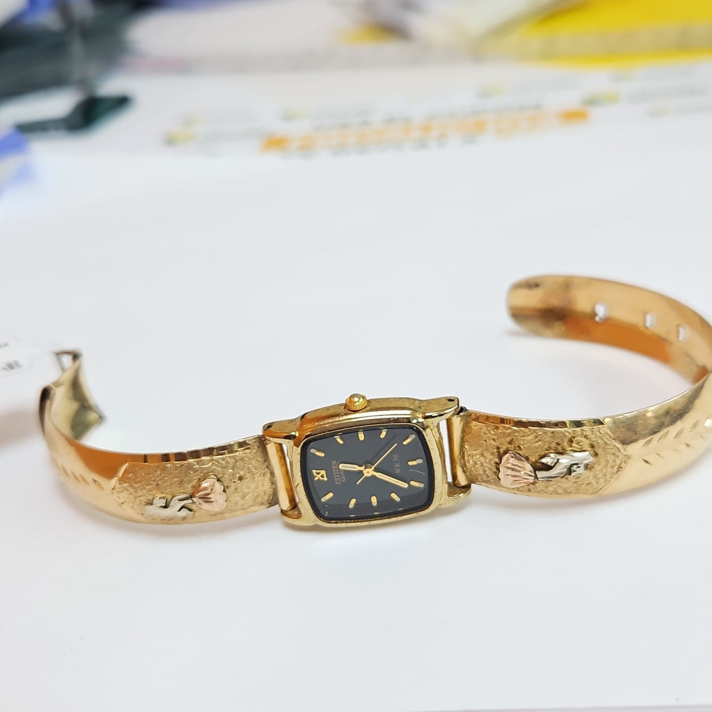 RELOJ CAJA ACERO PULSO ORO ORO 10 K 25.8 GRMS (SEMINUEVO)