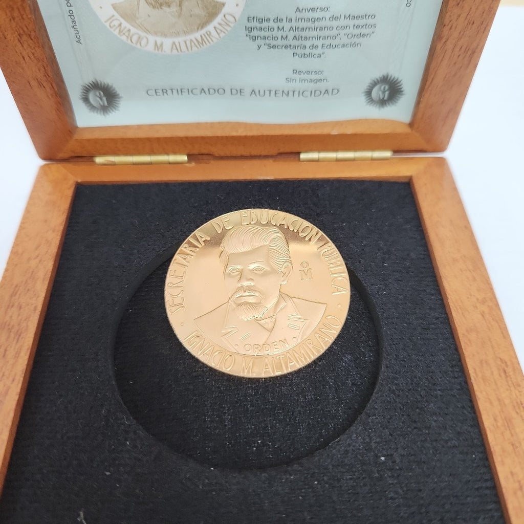 MEDALLA CONMEMORATIVA ORO 21 K 42,00 GRMS (SEMINUEVO)