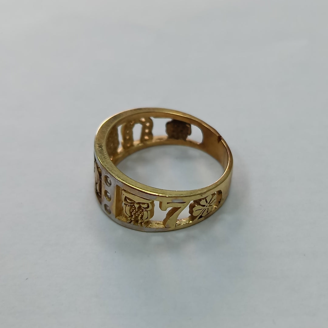 ARGOLLA DE LA SUERTE ORO 14 K 4.7 GRMS (SEMINUEVO)