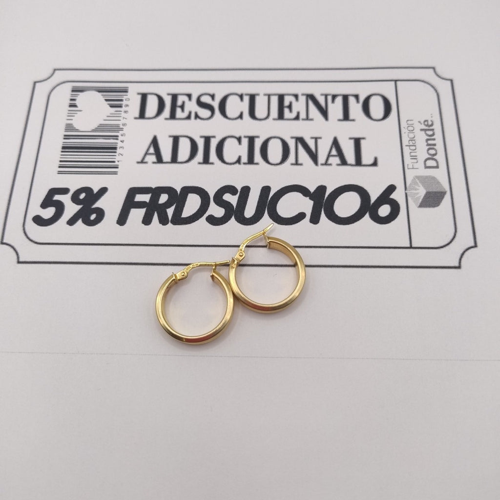 ARRACADAS PAR ORO 14 K 1.6 GRMS (SEMINUEVO)