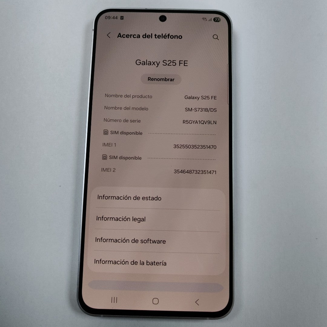 CELULAR SAMSUNG GALAXY S25 FE SM-S731B (2025) 256 GB 8 GB RAM (SEMINUEVO)
