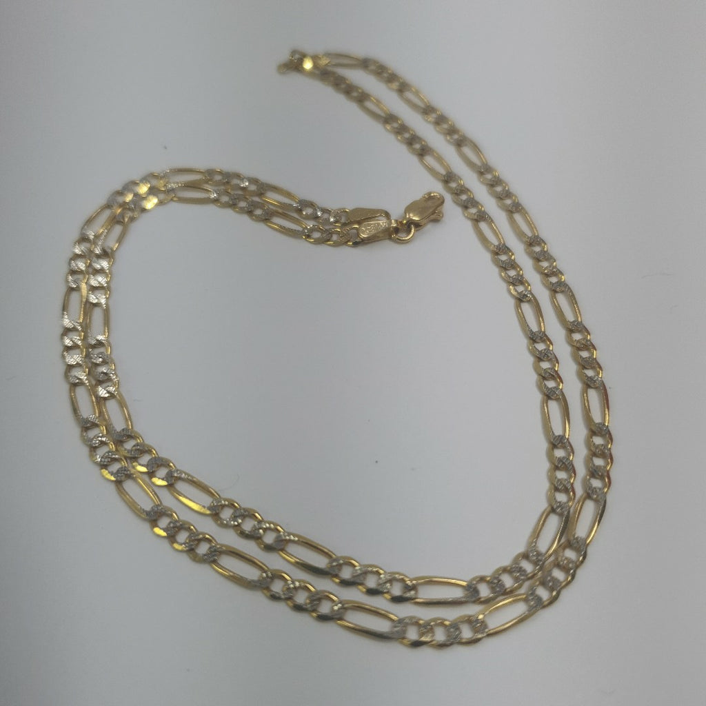 CADENAS TEJIDO 3X1 DIAMANTADO ORO 10K 50 CM 6 GR (NUEVO)