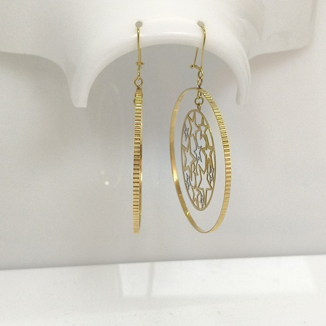 ARETES PAR ORO,ORO BLANCO 14 K 7,10 GRMS (SEMINUEVO)