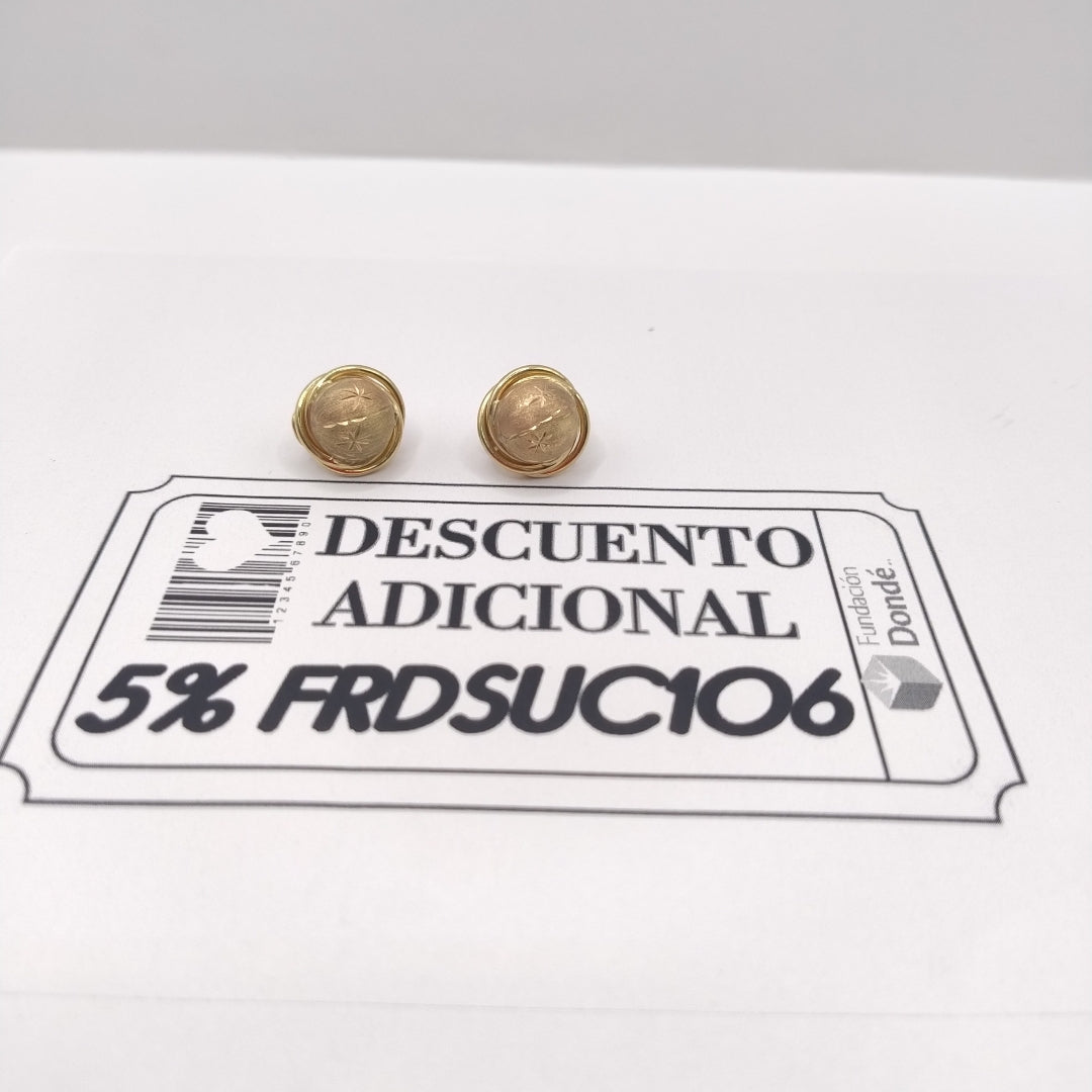 ARETES PAR ORO 10 K 5,20 GRMS (SEMINUEVO)