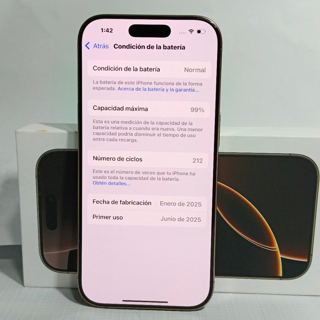 CELULAR APPLE IPHONE 16 PRO A3292 (2024) 256 GB 8 GB RAM (SEMINUEVO)
