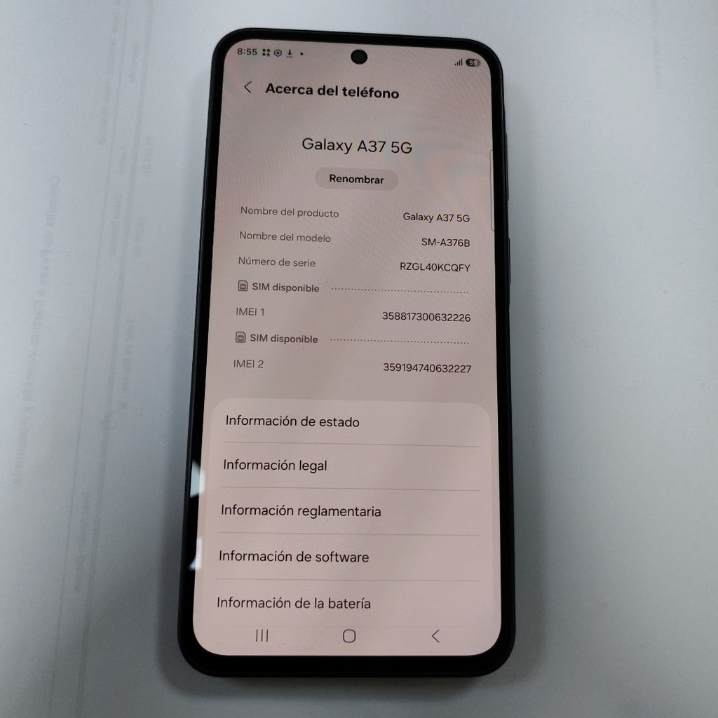 CELULAR SAMSUNG GALAXY A37 SM-A376B (2026) 256 GB 8 GB RAM (SEMINUEVO)