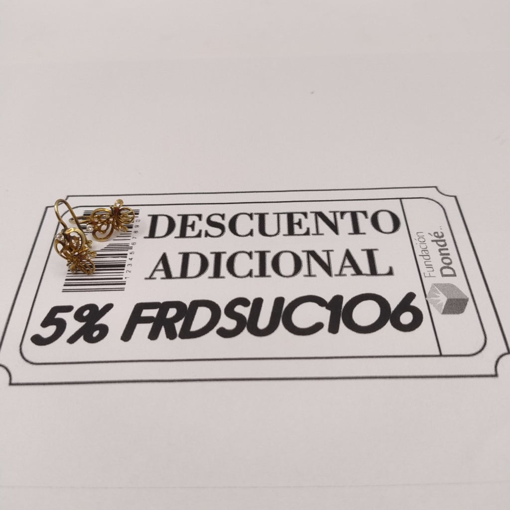 ARETES PAR ORO 10 K 1,90 GRMS (SEMINUEVO)