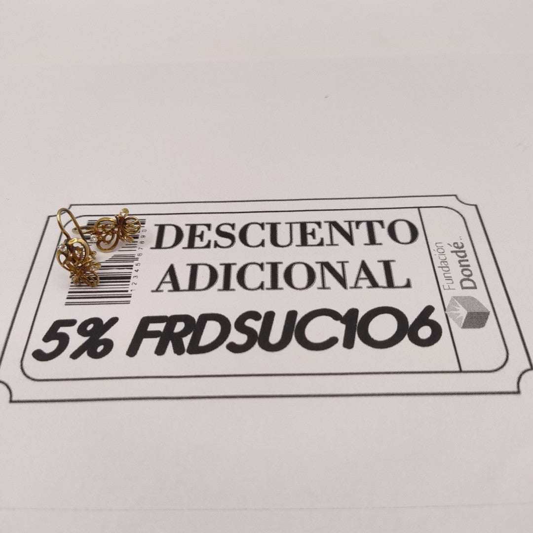 ARETES PAR ORO 10 K 1,90 GRMS (SEMINUEVO)