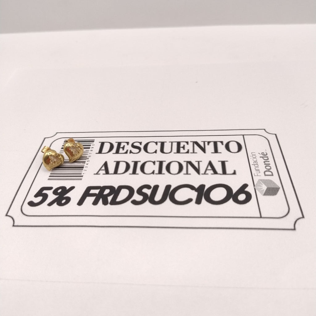 BROQUELES PAR ORO 10 K 2,40 GRMS (SEMINUEVO)