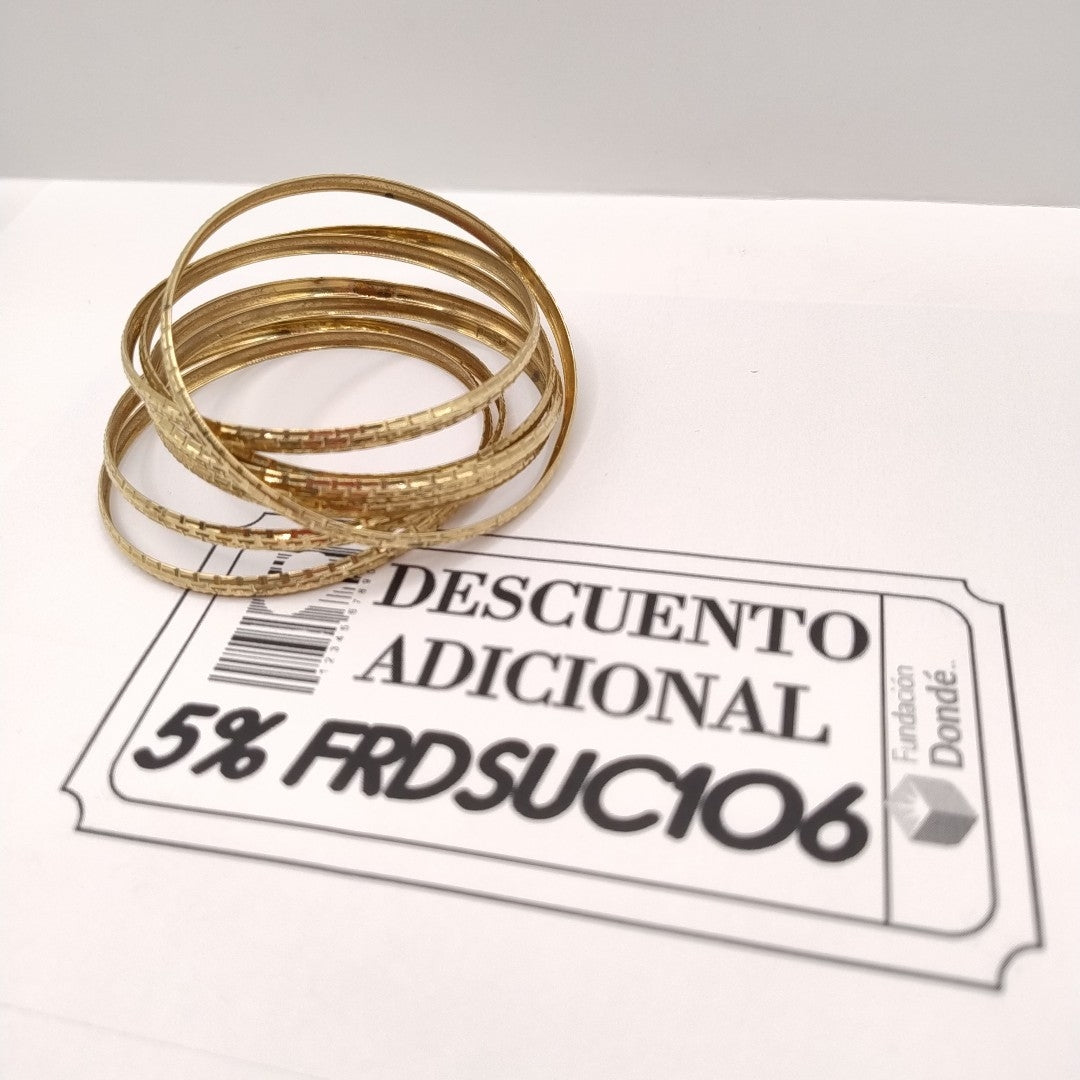 SEMANARIO DE PULSERAS ORO 10 K 25,20 GRMS (SEMINUEVO)