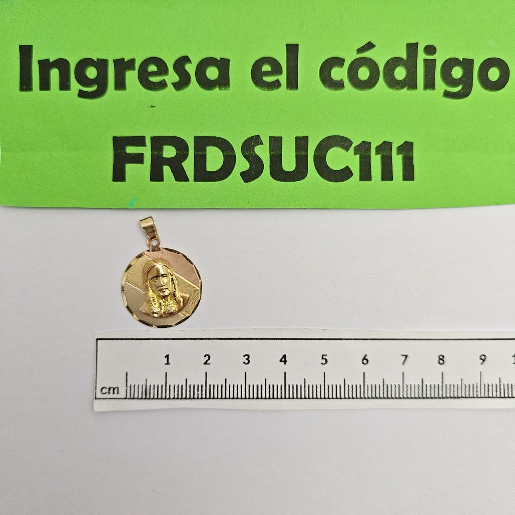 MEDALLA RELIGIOSA ORO COMBINADO 14 K 1.7 GRMS (SEMINUEVO)