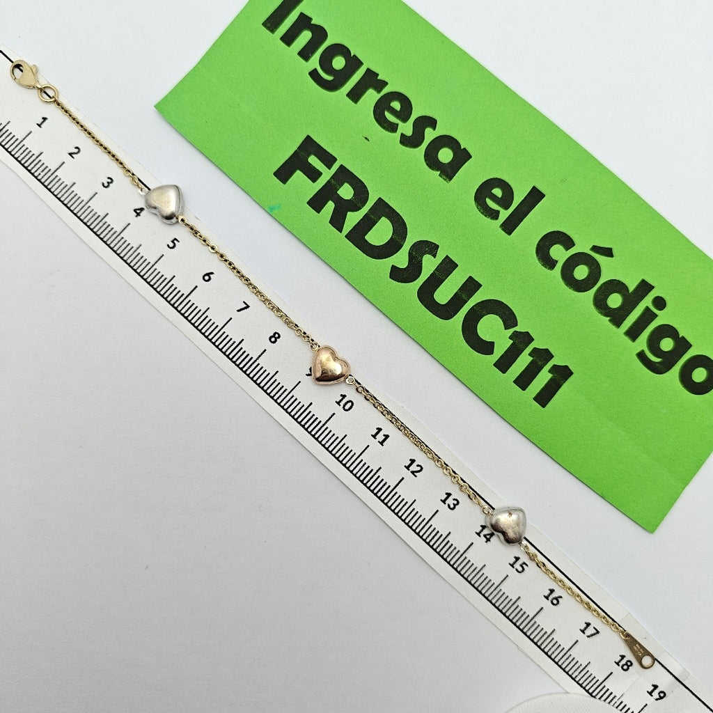 PULSERA ORO, ORO COMBINADO 14 K 2.8 GRMS (SEMINUEVO)