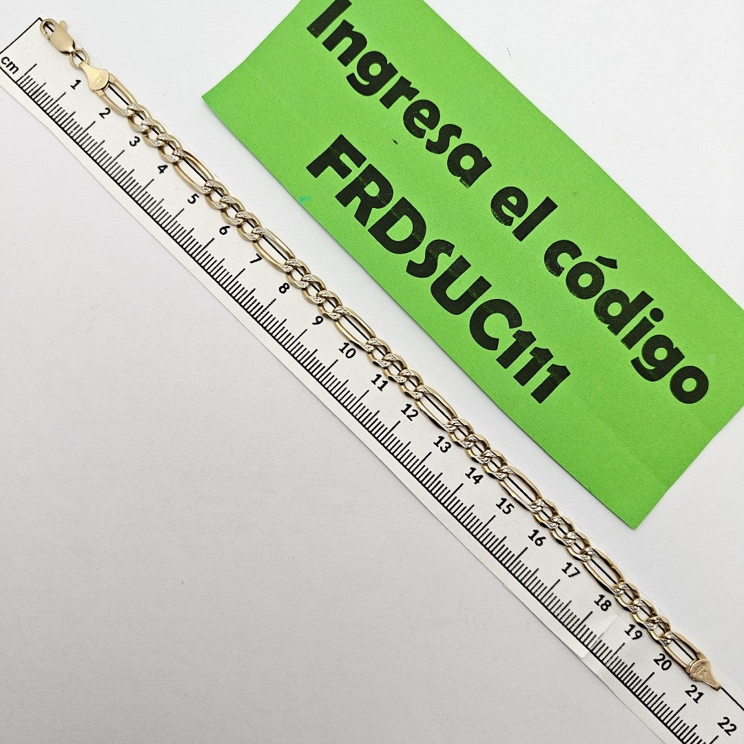 PULSERA ORO COMBINADO 14 K 11.2 GRMS (SEMINUEVO)