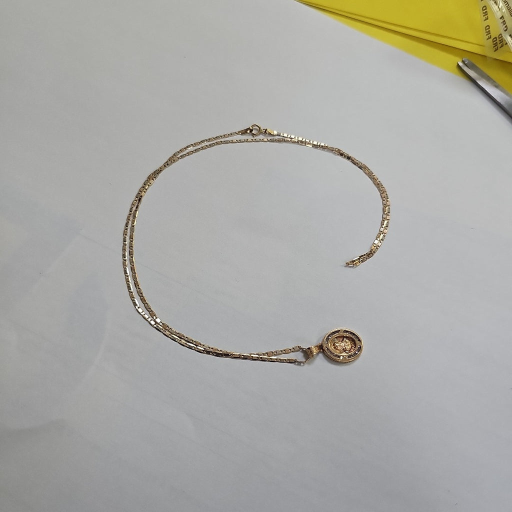 CADENA, DIJE ORO 14 K 2.6 GRMS (SEMINUEVO)