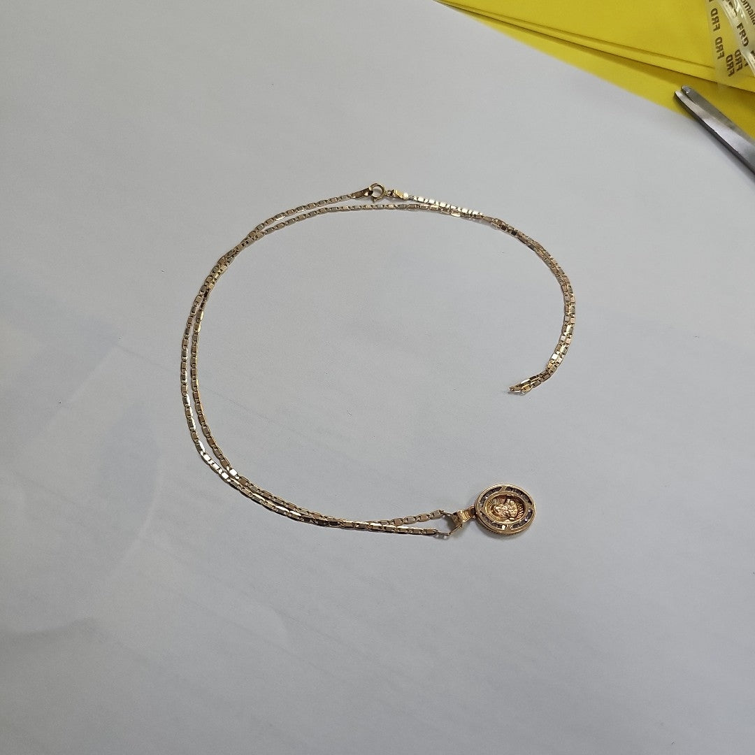 CADENA, DIJE ORO 14 K 2.6 GRMS (SEMINUEVO)