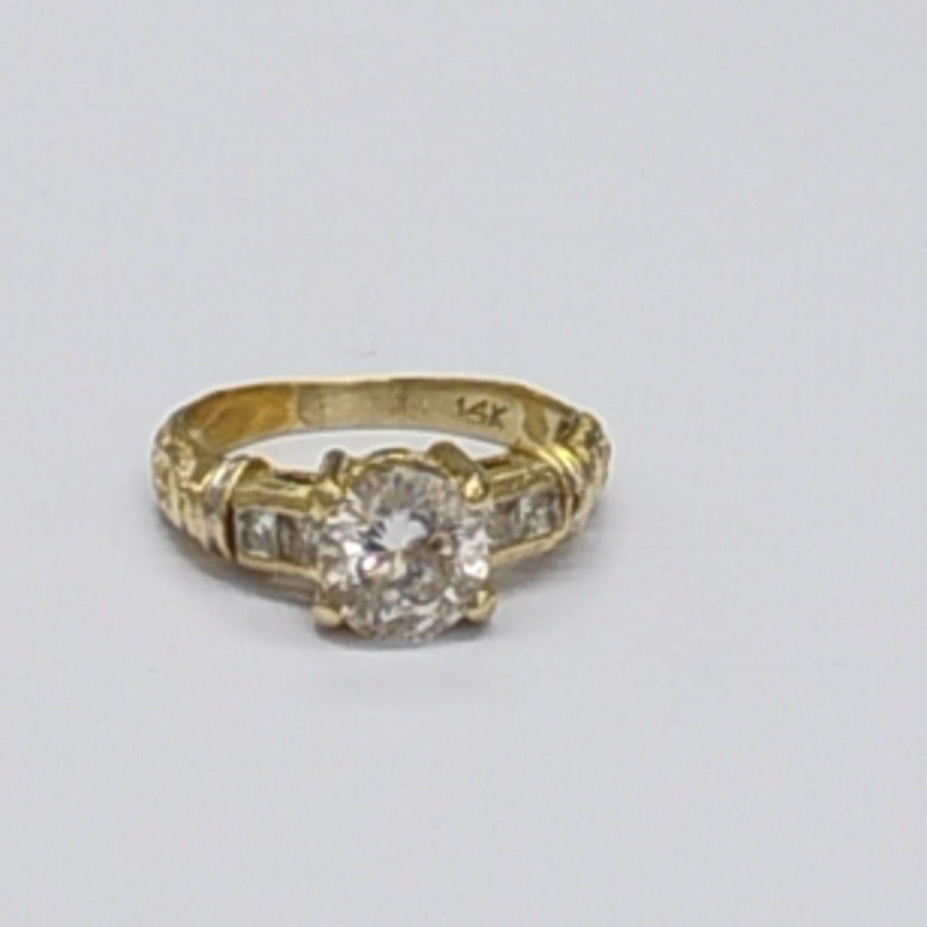 ANILLITO, SOLITARIO ORO 14 K 4.9 GRMS (SEMINUEVO)