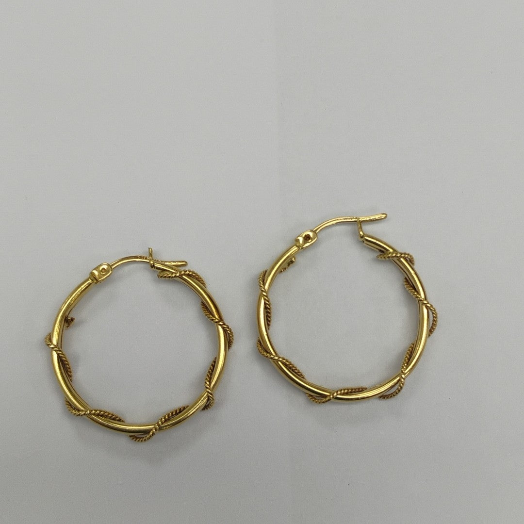 ARRACADAS PAR ORO 14 K 3.7 GRMS (SEMINUEVO)