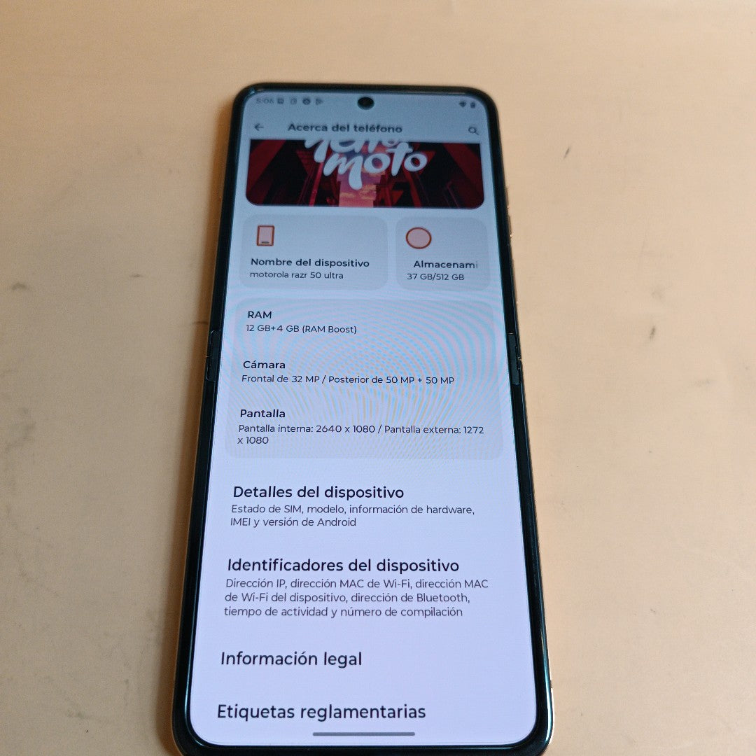 CELULAR MOTOROLA RAZR 50 ULTRA XT2451-3 (2024) 512 GB 12 GB RAM