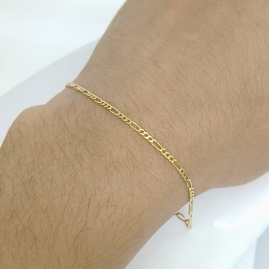 PULSERAS TEJIDO 3X1 ORO 14K 21 CM 1 GR (NUEVO)