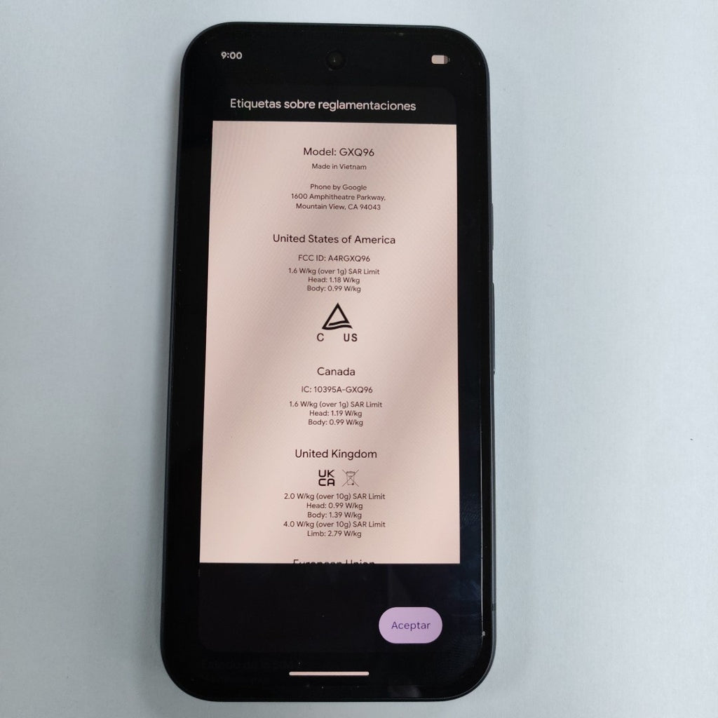 CELULAR GOOGLE PIXEL 9A GXQ96 (2025) 256 GB 8 GB RAM (SEMINUEVO)