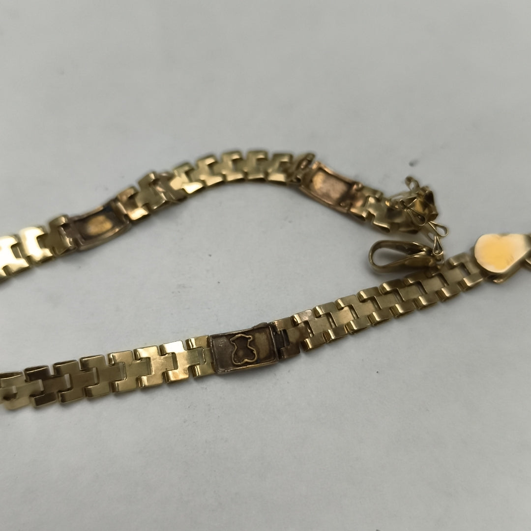 PULSERA ORO COMBINADO 14 K 3.7 GRMS (SEMINUEVO)